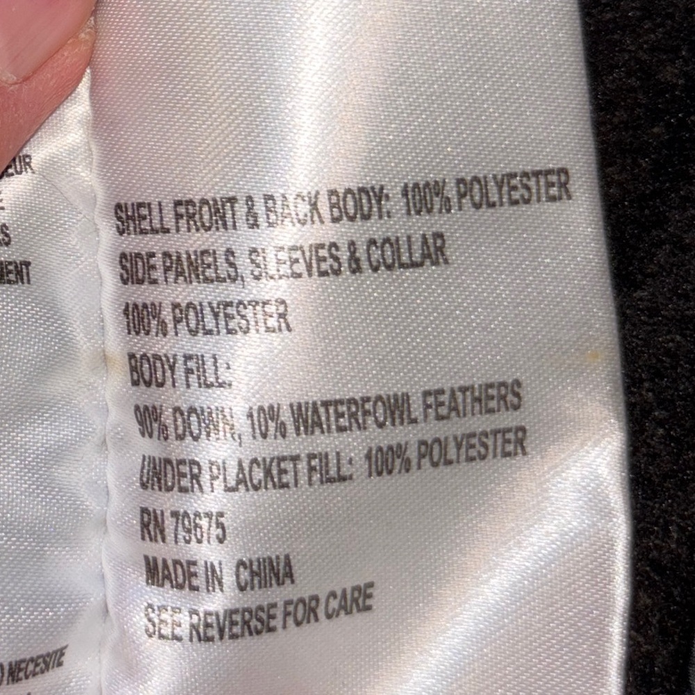 Michael Kors Black brown Hi low down Puffer Jacket with Gold MK Accents - Picture 10 of 16